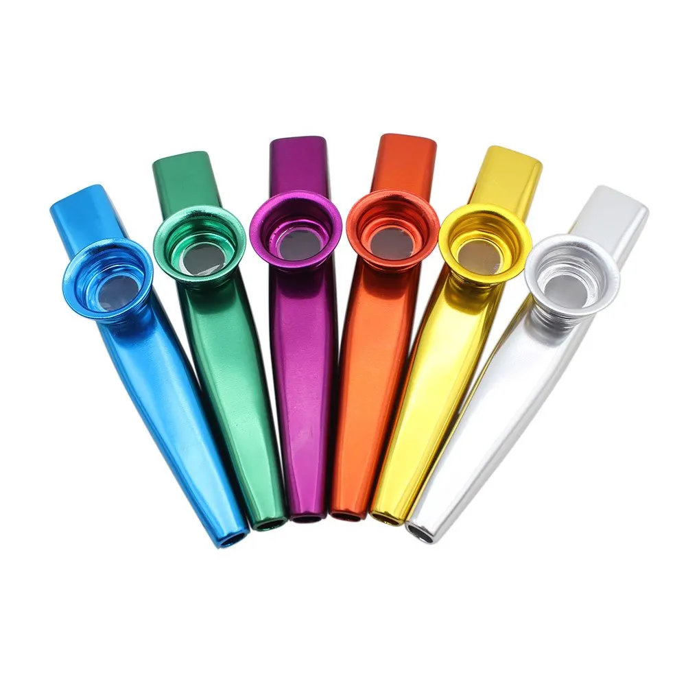 Простой дизайн легкий kazoo алюминиевый сплав металл для гитара музыкальный инструмент для любителей музыки 12*2,5 см 6 цветов дополнительно
