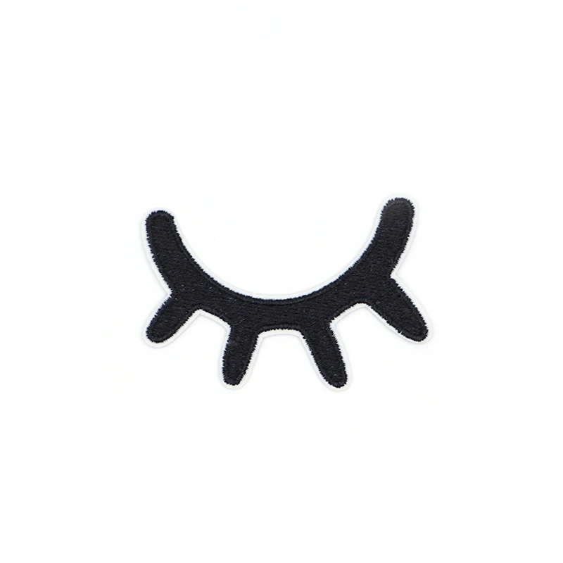 1 пара Черные Накладные накладные накладки с вышивкой ресниц для одежды