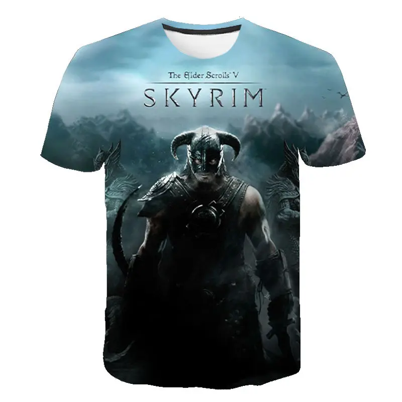 2020 The Elder Scrolls V SKYRIM 3D футболки для мужчин и женщин Летняя модная футболка с