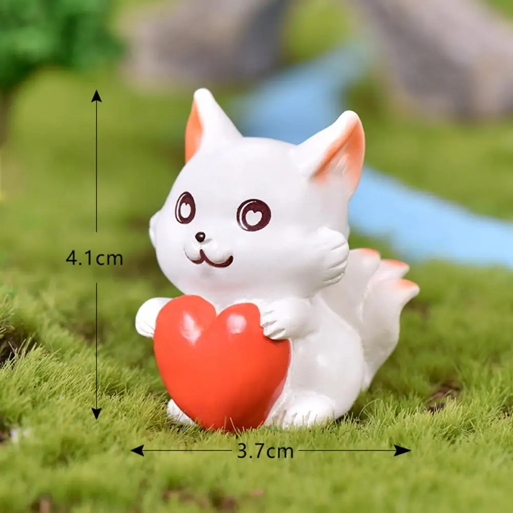 

Cute Cartoon Fox Shape Resin Crafts Micro Landscape DIY Bonsai Festival Ornaments Home Garden Decor Kids Gift