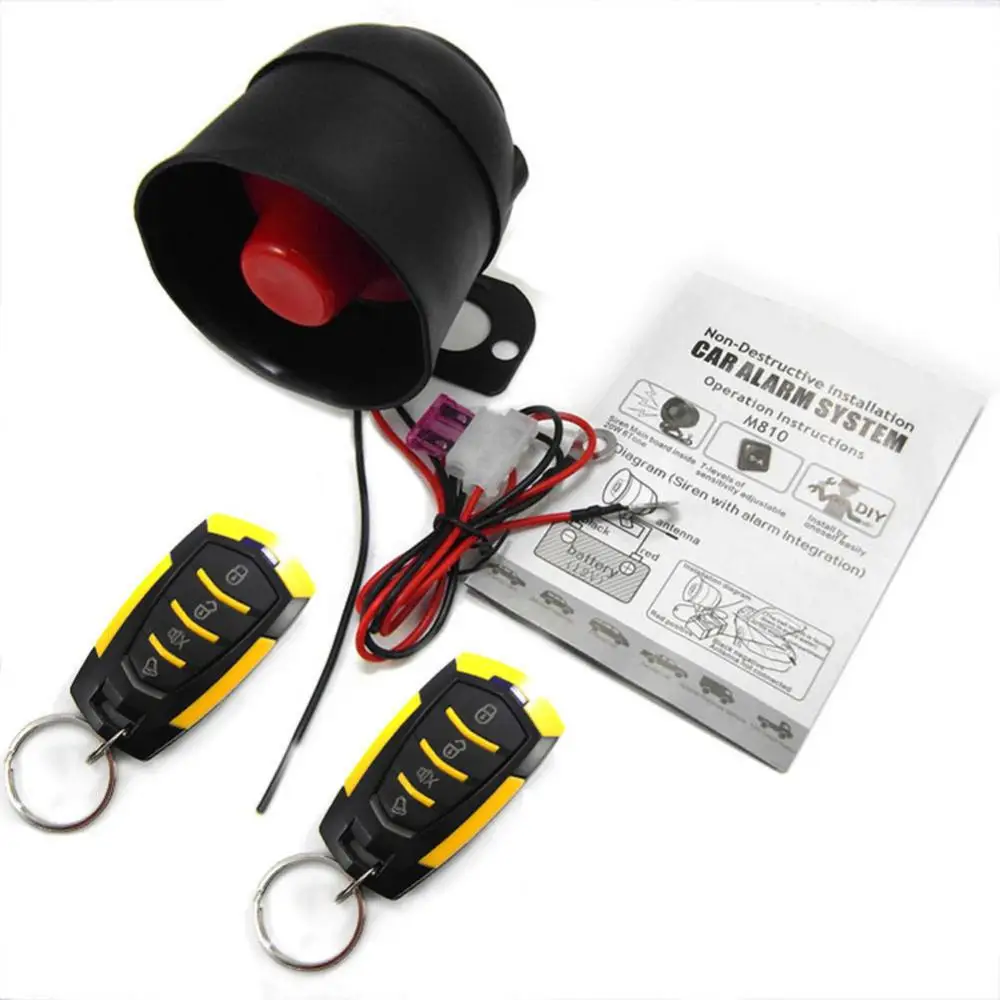 

810-8182 Electronic Remote Control Car Alarm Device Auto Anti-theft System Parts Automobiles Security Protection