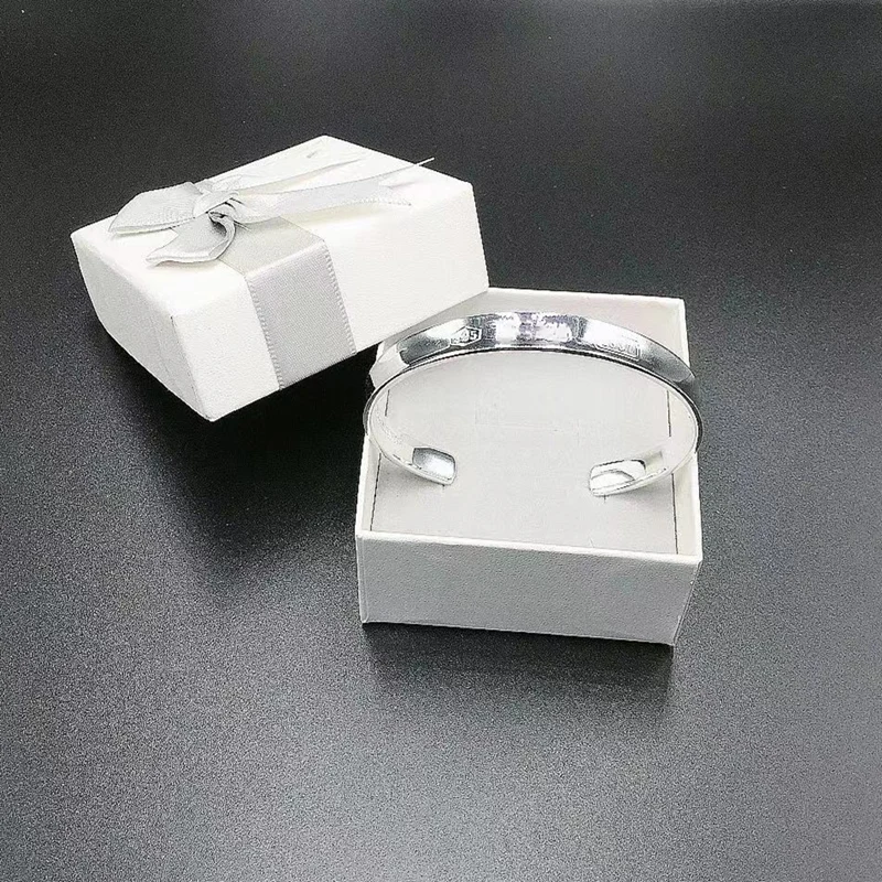 

1:1 925 Sterling Silver Classic European And American Style Open Bangle, It Is A Fashionable Jewelry Gift For Ladies