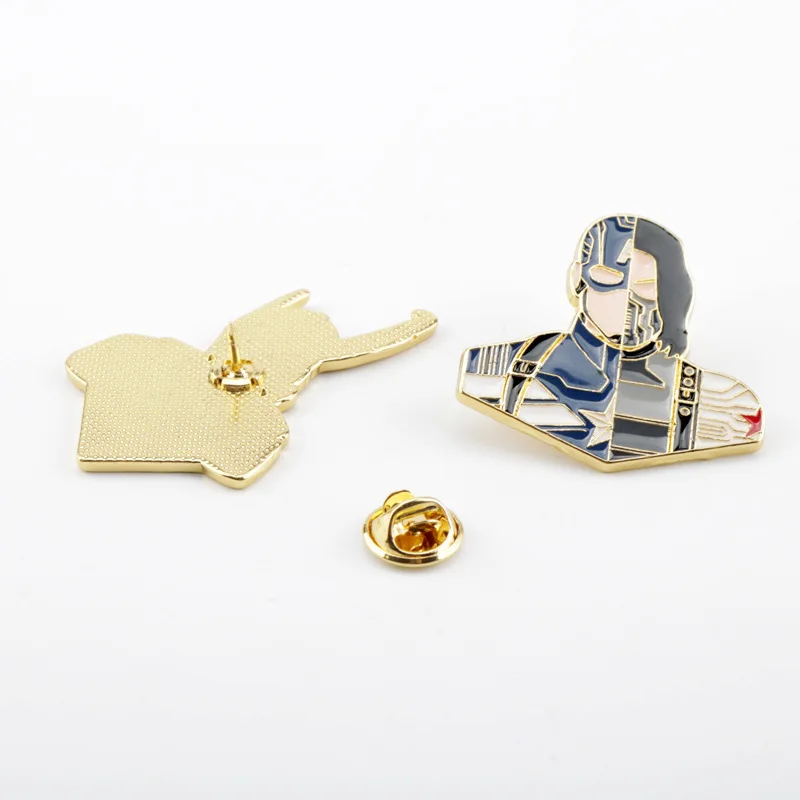 Брошь Marvel с героями мультфильмов Капитан Америка баки Барнс Тор Значки эмаль