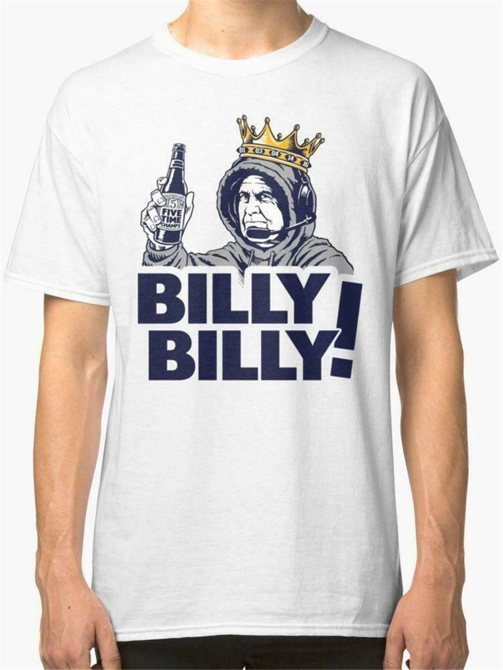 Новая мужская футболка Billy Bud светильник Патриоты Lly Dilly белая с графическим