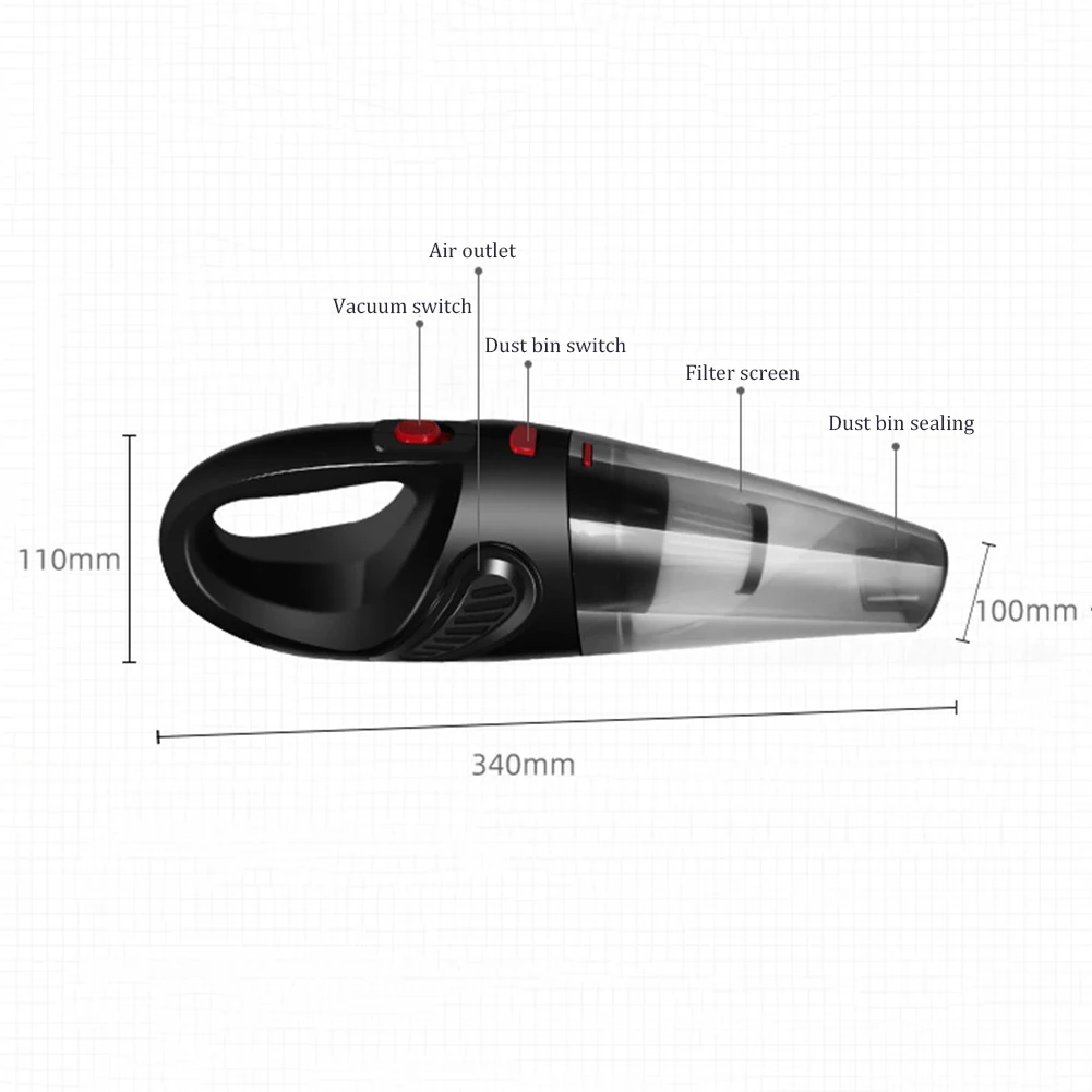 

Handheld Vacuum Powerful USB Cordless Vacuum Suction Portable Quick Rechargeable Cleaner For Home Car Pet Hair Interior Accessor