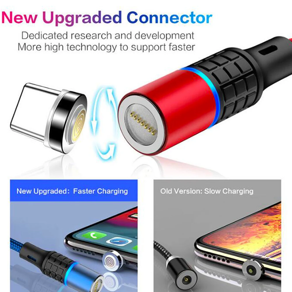 Магнитный кабель плетеный светодиодный Micro USB type C usb-кабель для зарядки huawei mate 30 Pro