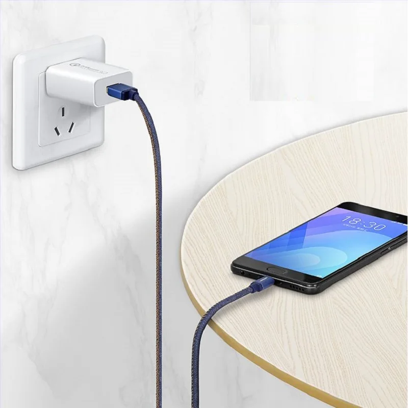 Кабель Ugreen Micro USB в оплетке зарядное устройство цвета розового золота кабель для