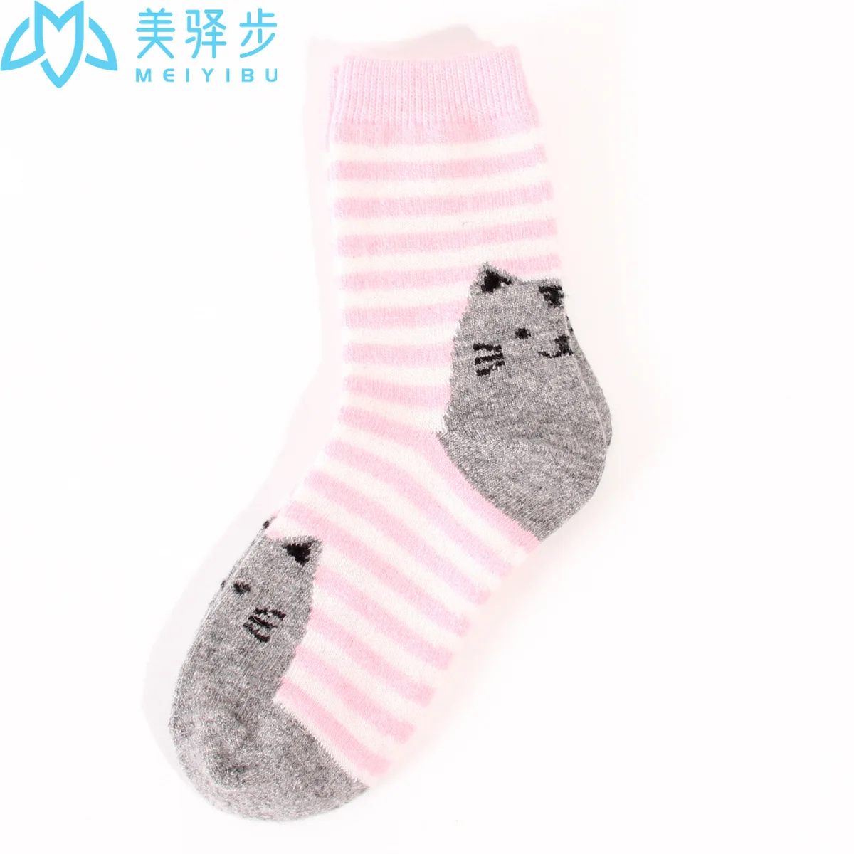 Cat Wool Socks 12 PAIRS PER SET Cute Striped Lady Cashmere Socks Manufacturers