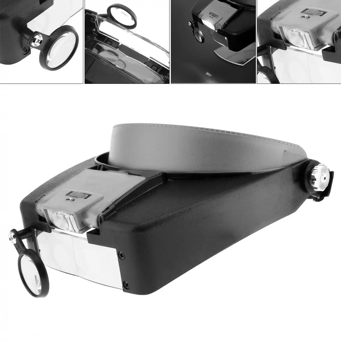 Увеличительное стекло с черной + серой головкой из АБС пластика увеличительное