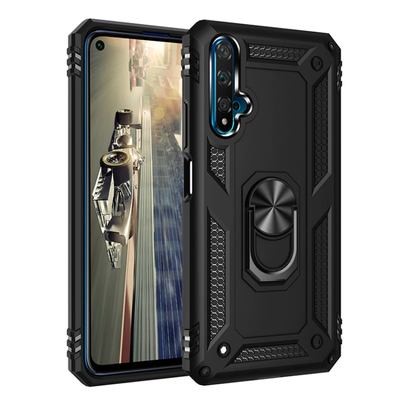 

Armor Shockproof Magnetic Phone Case For Huawei Nova 5T 5 Pro 4 5I 6 SE 7I 4E 3E Fashion Ring Hold Kickstand Protection Cover