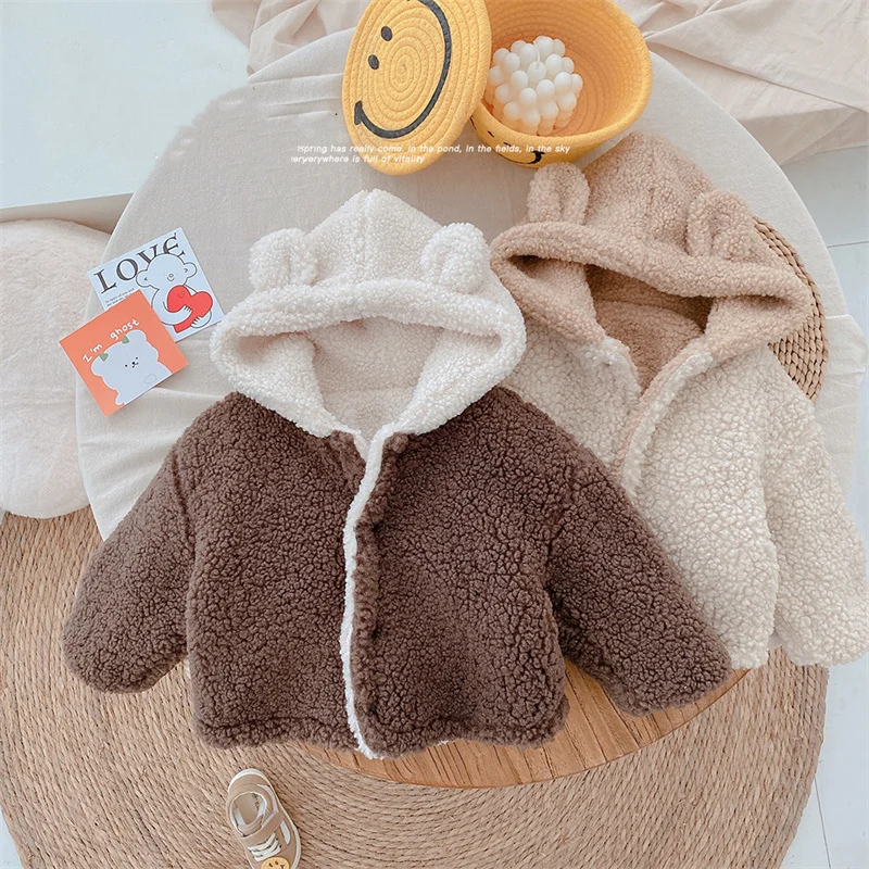 

Girls Boys Coat Jacket Plus Velvet Thicken 2021 Princess Warm Winter Overcoat High Quality Sport Cotton Kids Children's Clothes