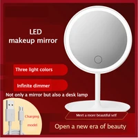 light makeup mirror with led adjustable screen dimmer cosmetic mirror in the bathroom table pocket mirror face makeup tool
