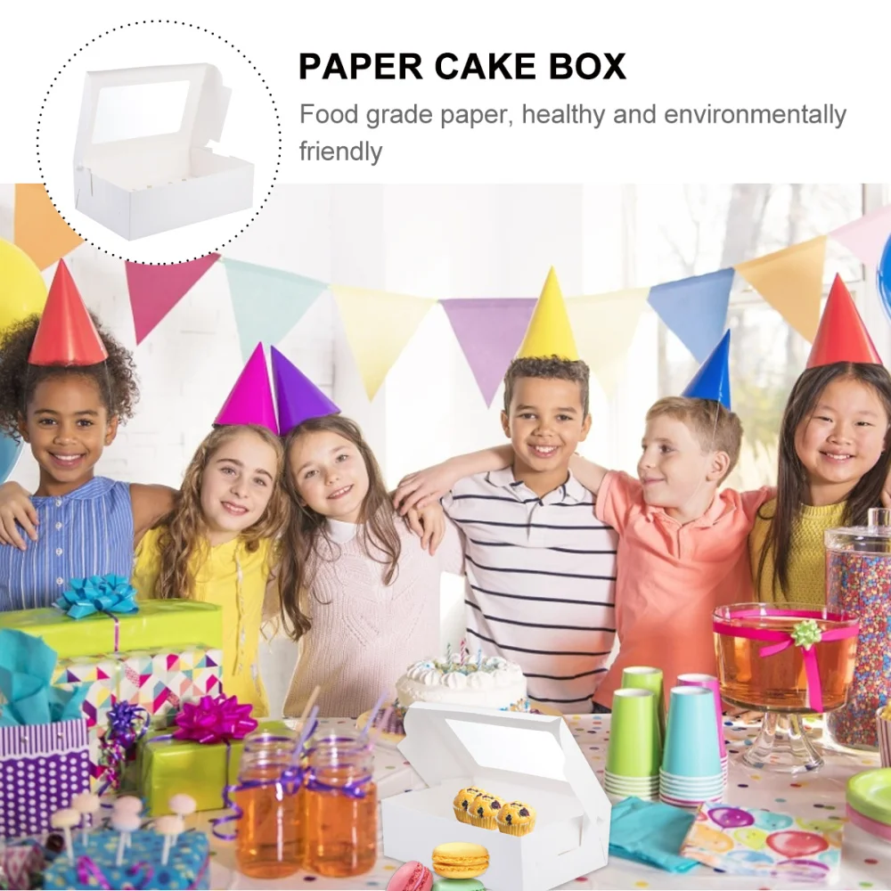 

20Pcs Muffin Cake Box Paper Cake Container Dessert Box Six-Grid Storage Box