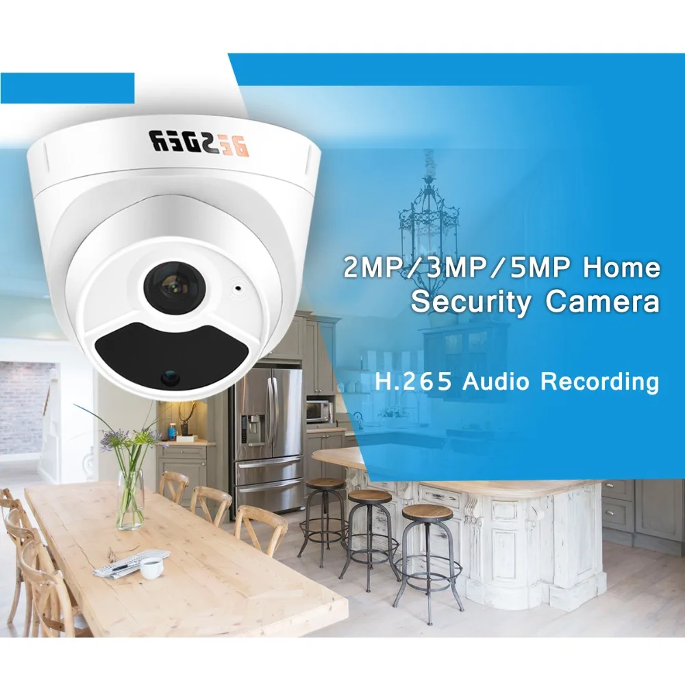 Besder H.265 1080P 3MP 5MP камера безопасности домашняя купольная ip-камера Аудио встроенный микрофон 48 в PoE P2P ONVIF Email Motion Detect
