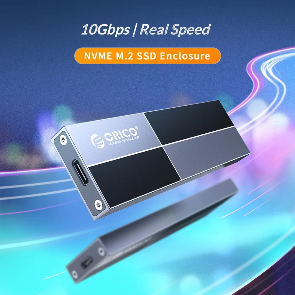 ORICO M2 SSD чехол NVMe M.2 SSD корпус USB3.1 type-C 10 Гбит/с Поддержка 2 ТБ большая емкость для samsung Intel 2230 2242 2260 2280