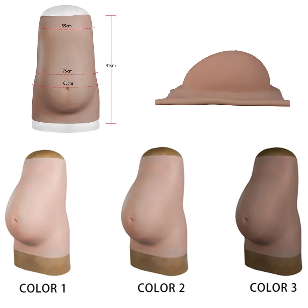 Поддельная силиконовая форма для живота беременных 9 месяцев большой протез