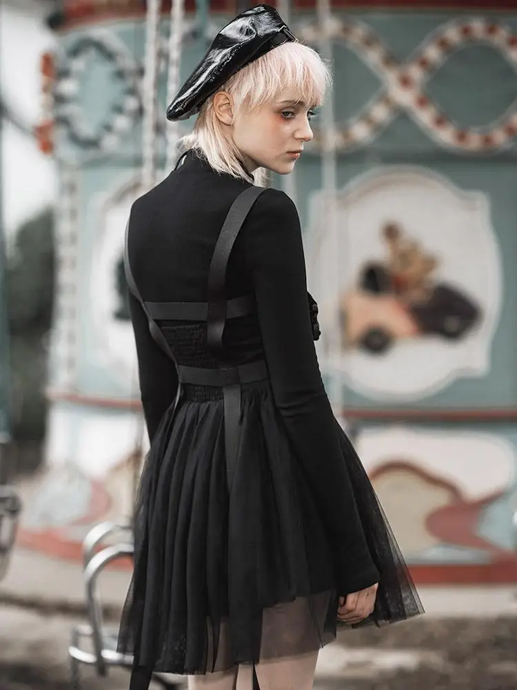 Панк рейв женские пояса сетки подол чулок платья PQ-645L Азиатский размер (S-L) |