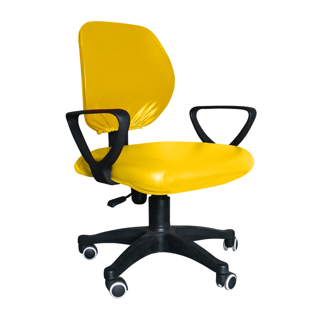 Кожа ПУ Чехол на компьютерное кресло чехол Разделение офисное сиденья