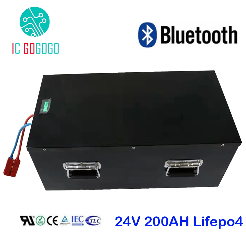 24V 200AH Lifepo4 аккумулятор глубокий 2000 цикл длительный срок службы 3,2 V литий-железо фосфат ячейка Солнечная Bluetooth BMS индивидуальный заказ 8S