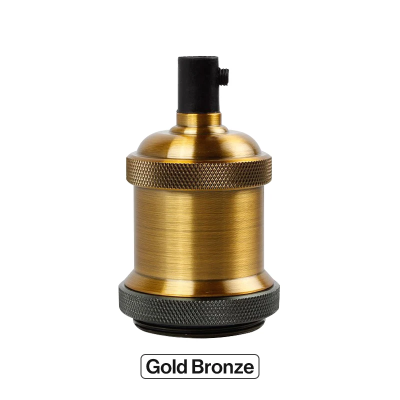 Gold Bronze KARWEN винтажный держатель лампы edison E27 винтовая лампа база 110 В 220 В алюминиевая световая розетка промышленная Ретро фурнитура держатель лампы подвесной светильник - Цвет: Gold Bronze