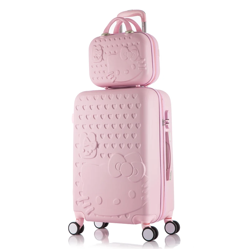 2 шт./компл. красивые 14 дюймовый рисунок hello Kitty косметичка 20 24 28 дюймов багаж