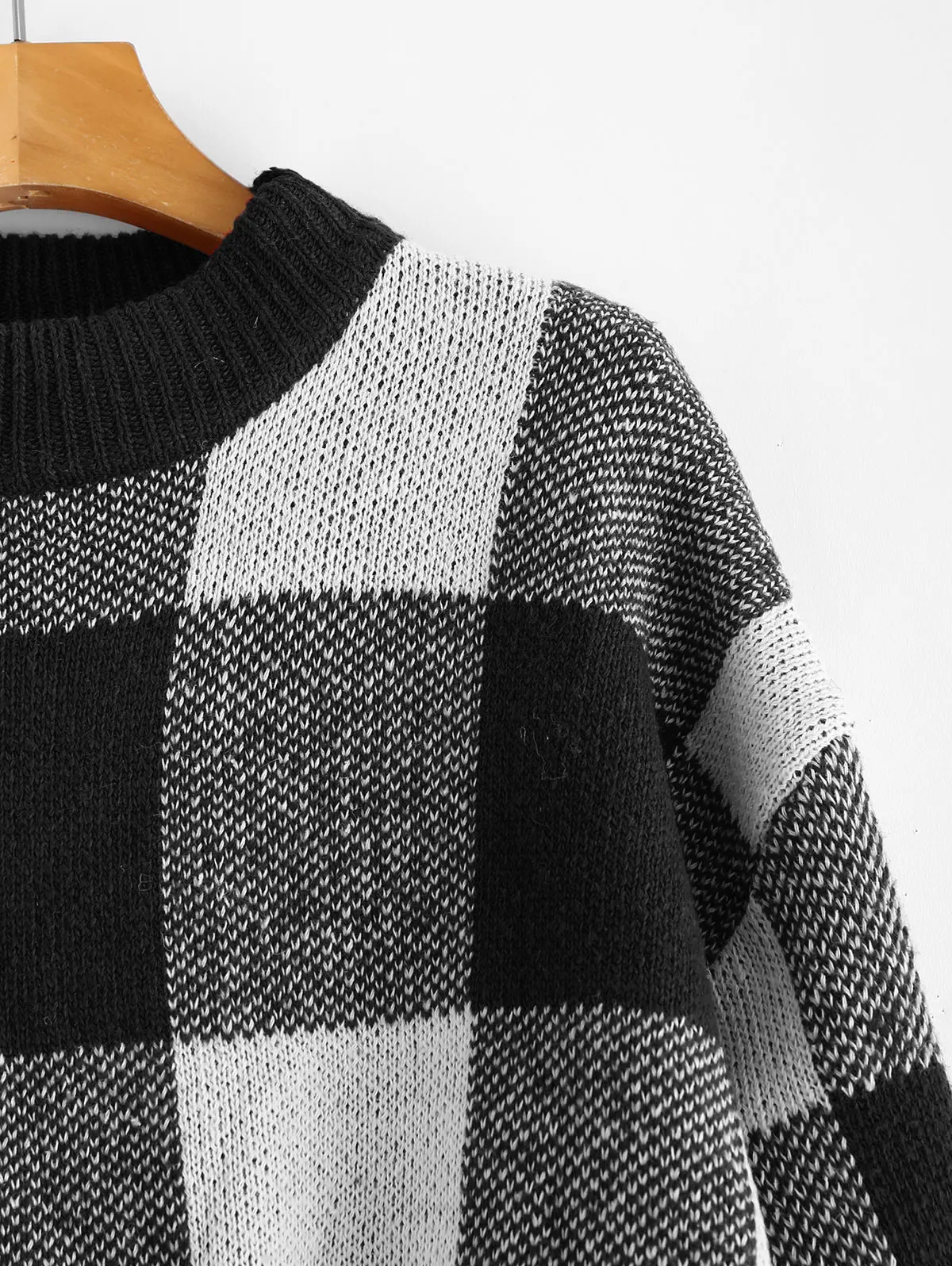 ZAFUL New Diamond Plaid Sweater Women Color Matching Harajuku Clothing Stretch Knit Pullover Casual Style Female Tops Autumn | Женская