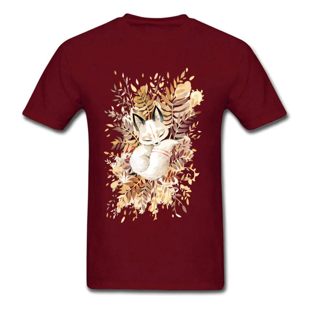 

Slumber Fox T-shirt Men Tshirt Cartoon Autumn T Shirt Natsume's Book of Friends Tops Sleepy Cat Lovely Clothes Thanksgiving Gift