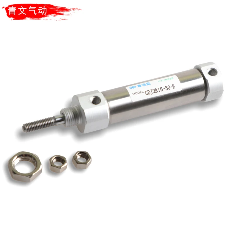 

free shipping CDJ2B Type Mini Pneumatic Cylinder Double Acting Single Rod 16mm Bore 10~150mm Stroke Air Cylinder CDJ2B16