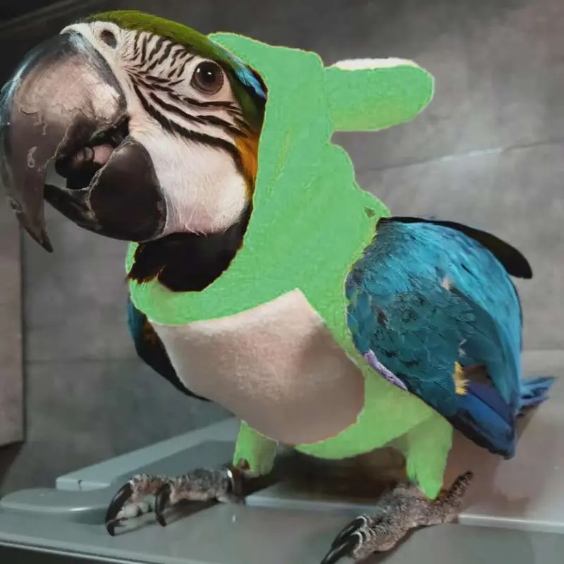 Смешная одежда в форме лягушки для птиц плюшевый Летающий костюм попугаев