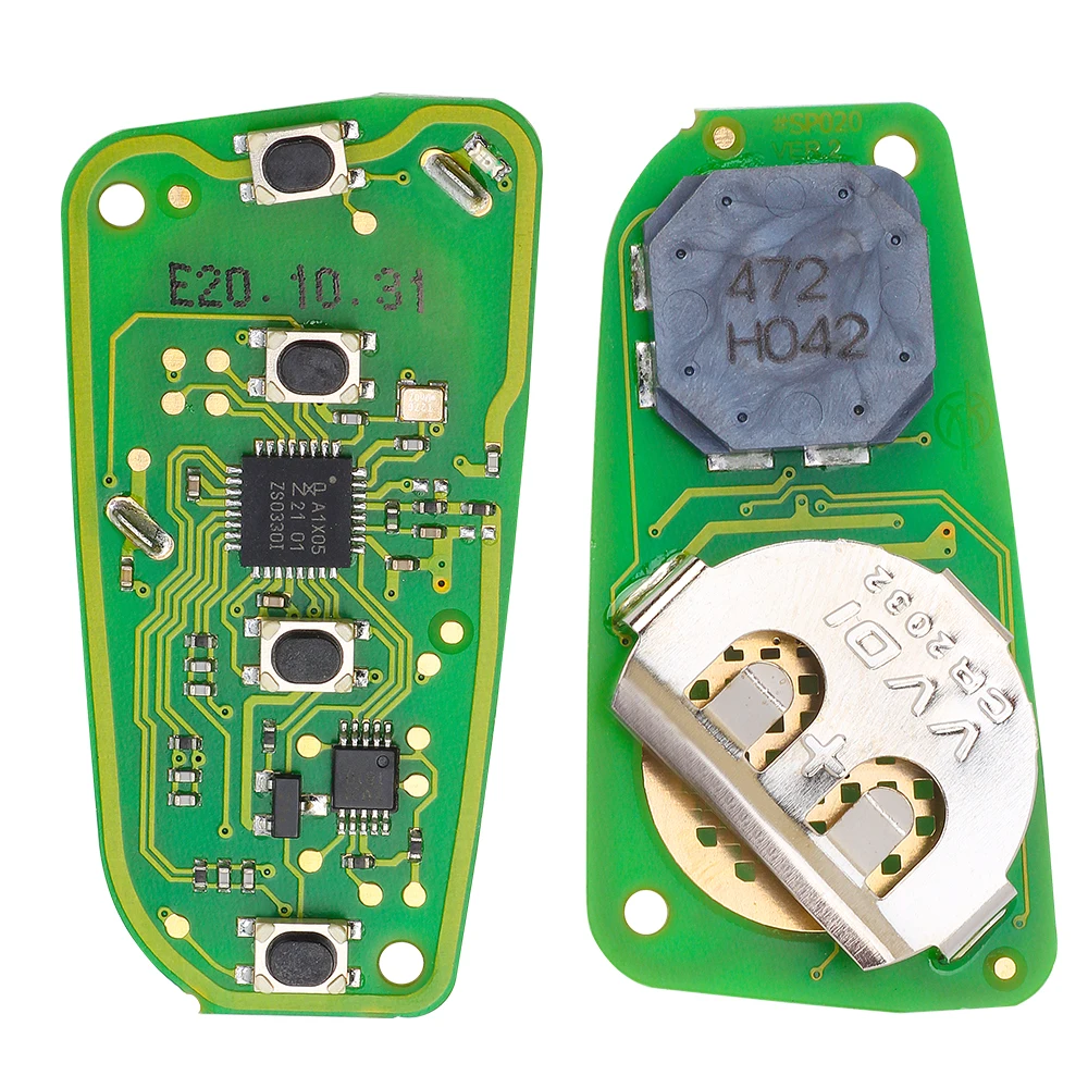 

KEYECU 3PCS XSKF21EN XHORSE 4 Button Knife Style Smart Proximity Universal Remote Key for VVDI Key Tool VVDI2 English Version