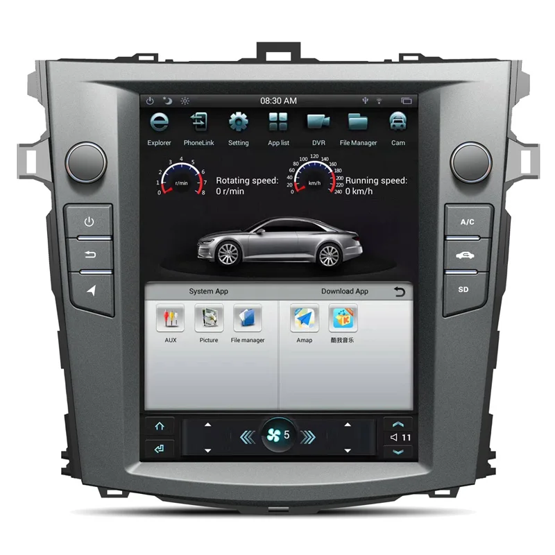 Автомобильный DVD плеер 10 4 дюйма в стиле Tesla Android стерео GPS навигация головное