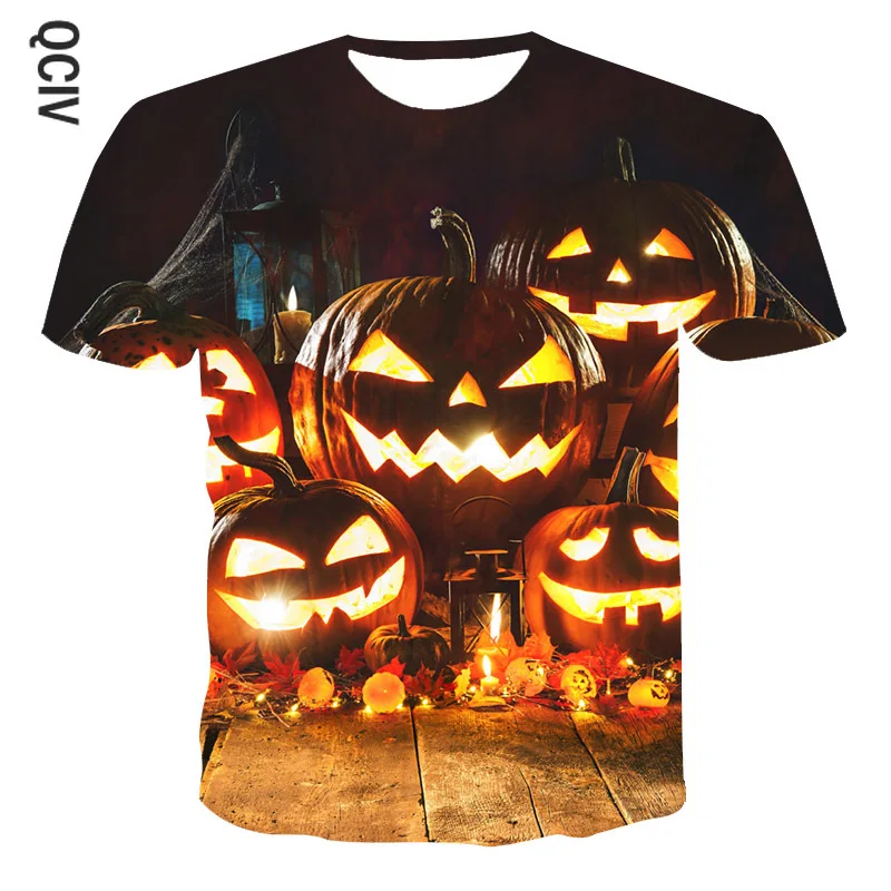 

Halloween -Unisex 3D printed T-shirt-Men's casual short sleeve-Street trend T-shirt top
