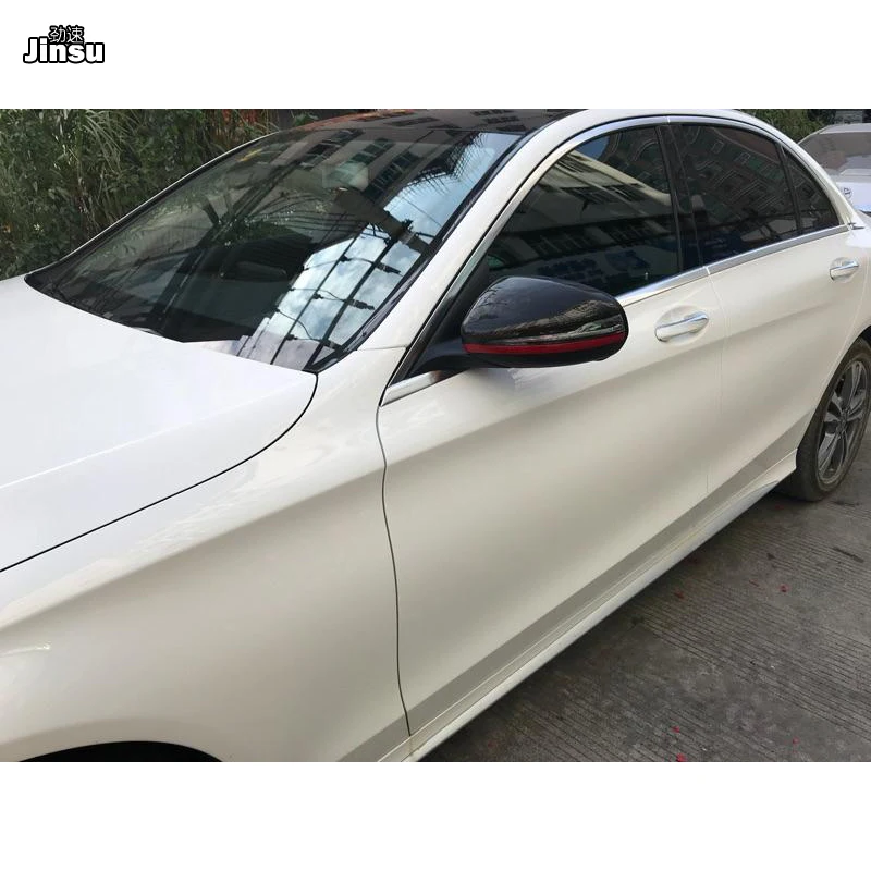 Флейта красная для Mercedes Benz C class c200 c220 c250 c63 AMG 2014 2018 1:1 сменные стильные боковые