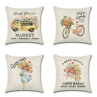 2021 new spring series blossom flowers cushion cover bike car butterfly floral pillows cover sofa decorative throw pillows case