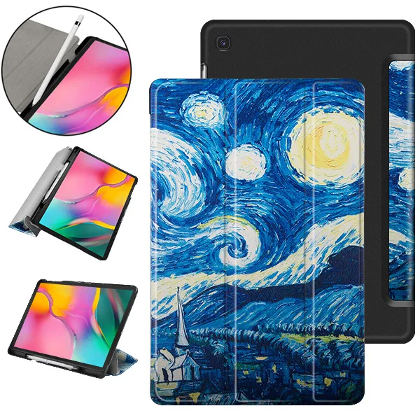 Чехол для samsung Galaxy Tab A 10,1 SM-T510, SM-T515, чехол со слотом для ручки, чехол для samsung Galaxy Tab A SM-T510 T515, кожаный чехол - Цвет: SM T515 JGWSYBC XK