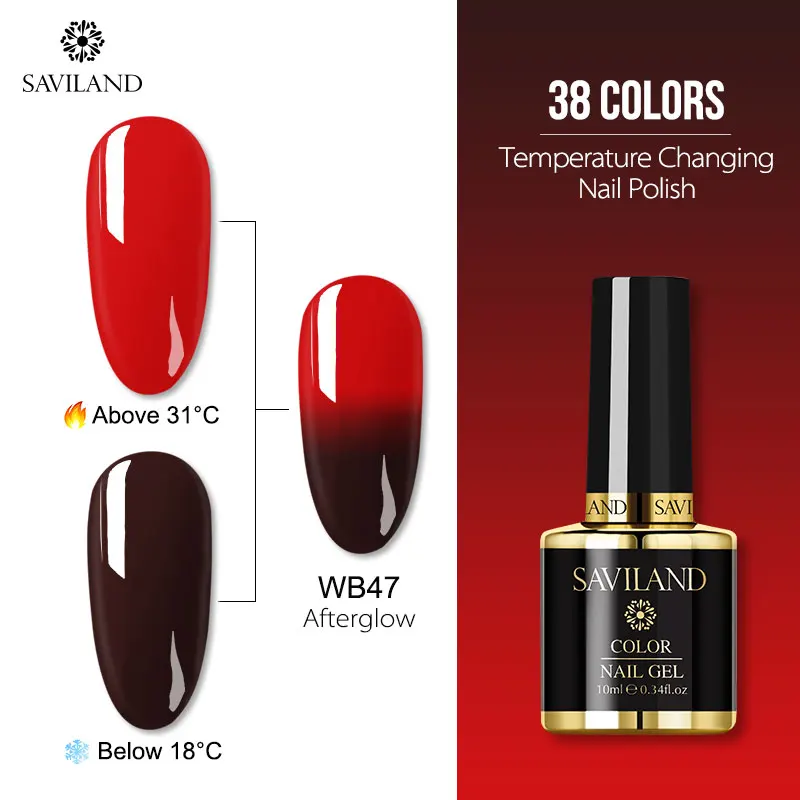 10ml WB47 SAVILAND температурный меняющий Цвет Гель-лак UV Vernis полуперманентный Блеск Гель-лак верхнее покрытие Гибридный лак для ногтей - Цвет: 10ml WB47
