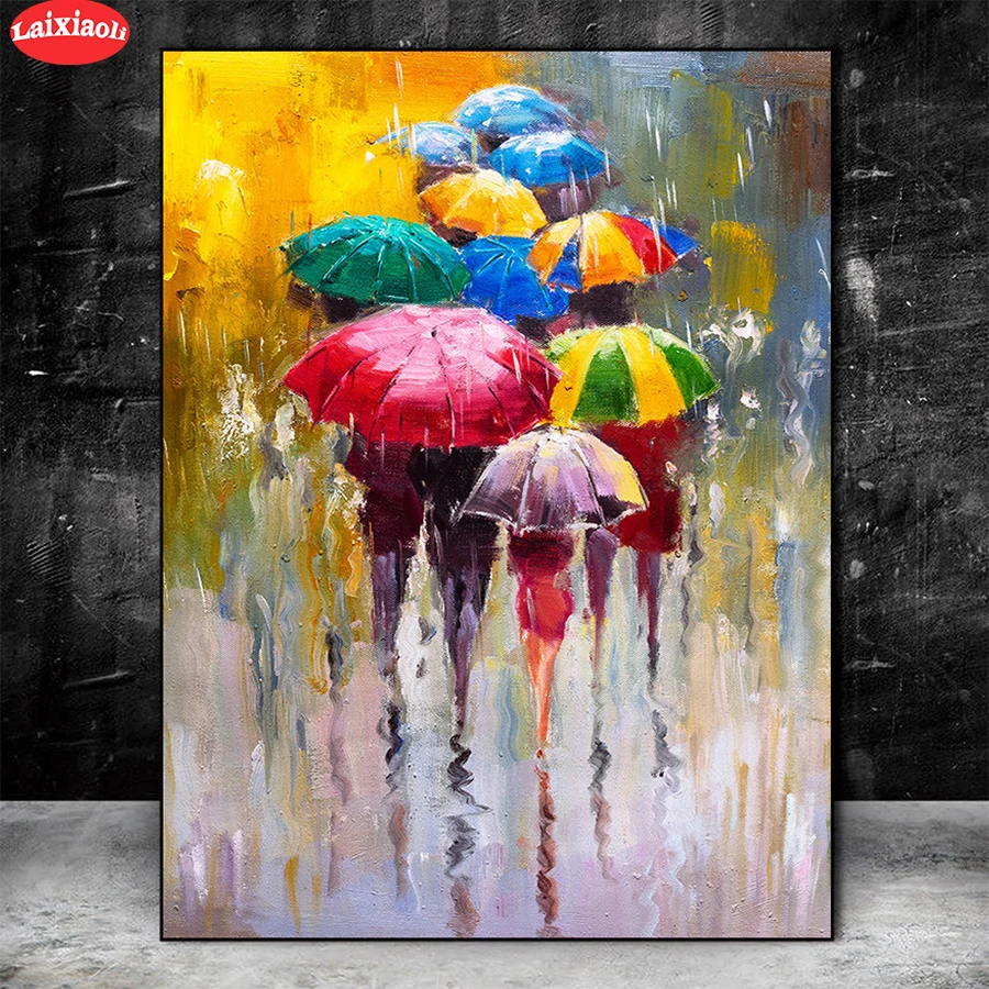 

5D «сделай сам», алмазная живопись, абстрактная, девушка с зонтом, вышивка крестиком, полная квадратная/круглая Алмазная мозаика, вышивка