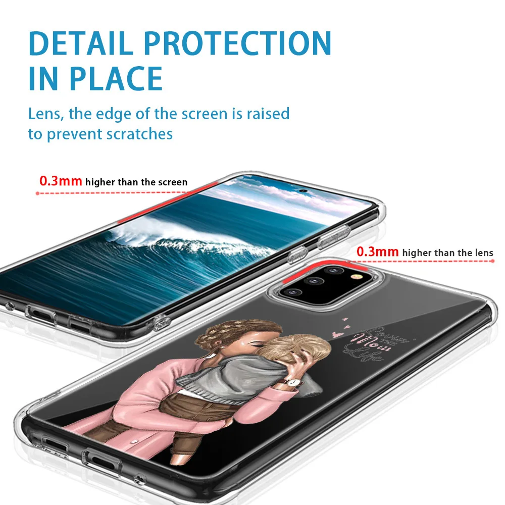 Super Mom Girl Case For Samsung Galaxy S21 A50 S10 A51 A71 A70 A20E A21S S9 S8 S20 Plus Ultra NOTE 20 10 9 8 Plus Soft TPU Funda
