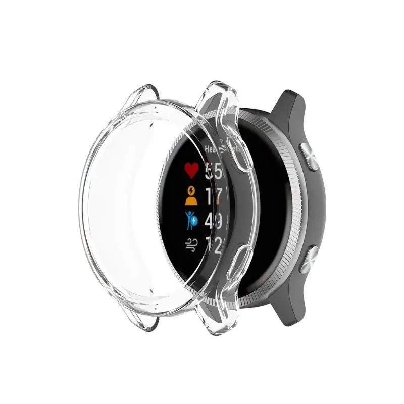 Shockproof Silicone Watch Case Cover Soft TPU Protector Clear Skin Shell Frame for Garmin-Venu Smartwatch