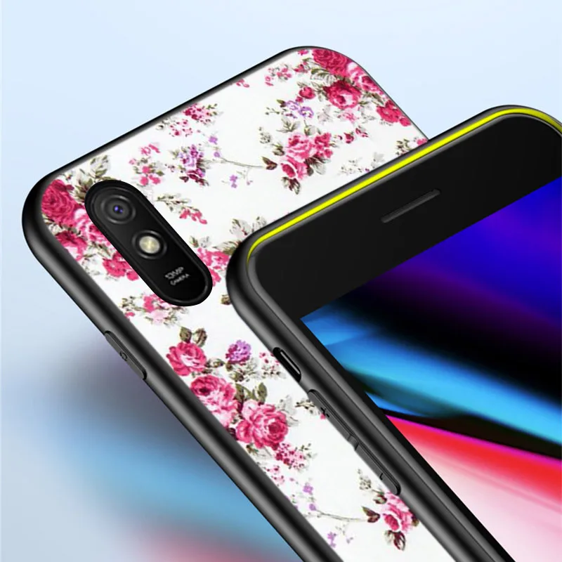 

Rose Small floral flower Silicone Cover For Xiaomi Redmi 9 9T 9C 8 7 6 Pro 9AT 9A 8A 7A 6A S2 5 5A 4X Plus Phone Case