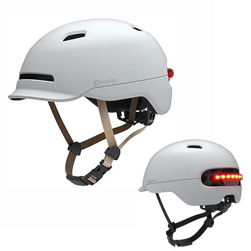 Upgraded SH50 Bike Bicycle Smart Helmet Light Sensing Braking Warning LED Breathable For Flido D4S