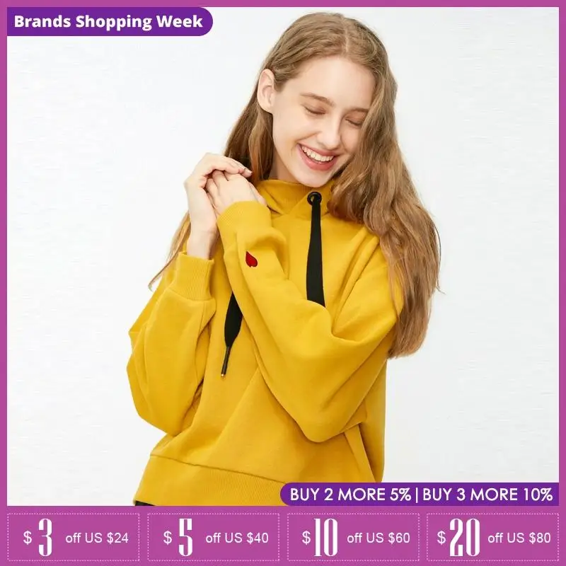 Женская свободная толстовка с вышивкой и кулиской 319133509|Женские толстовки