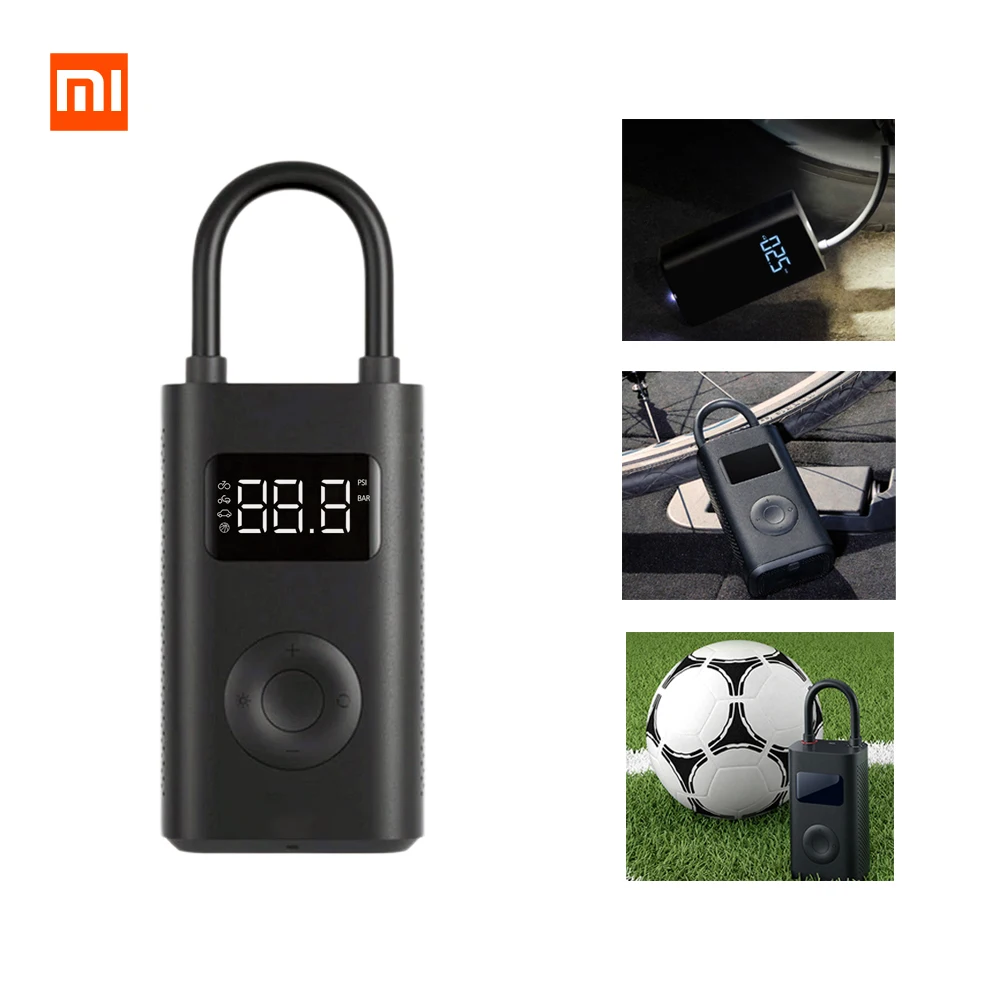 Электрический насос для накачки шин Xiaomi цифровой электрический с датчиком