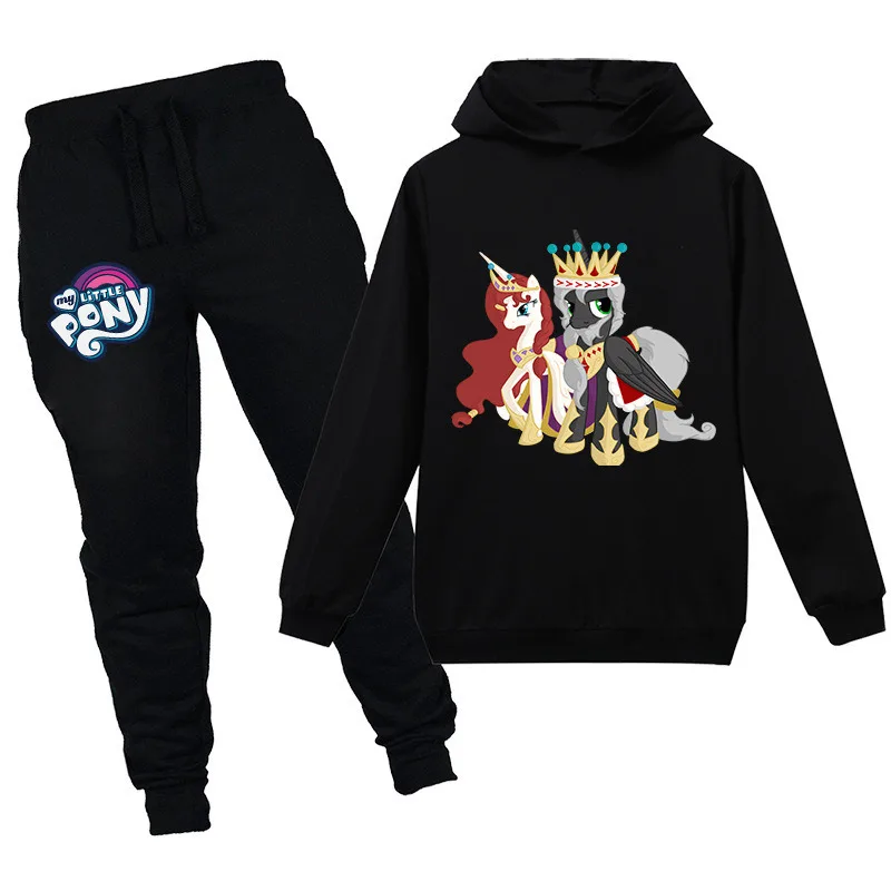 Хлопковые Толстовки My Little Pony Детские свитшоты модная детская одежда с капюшоном