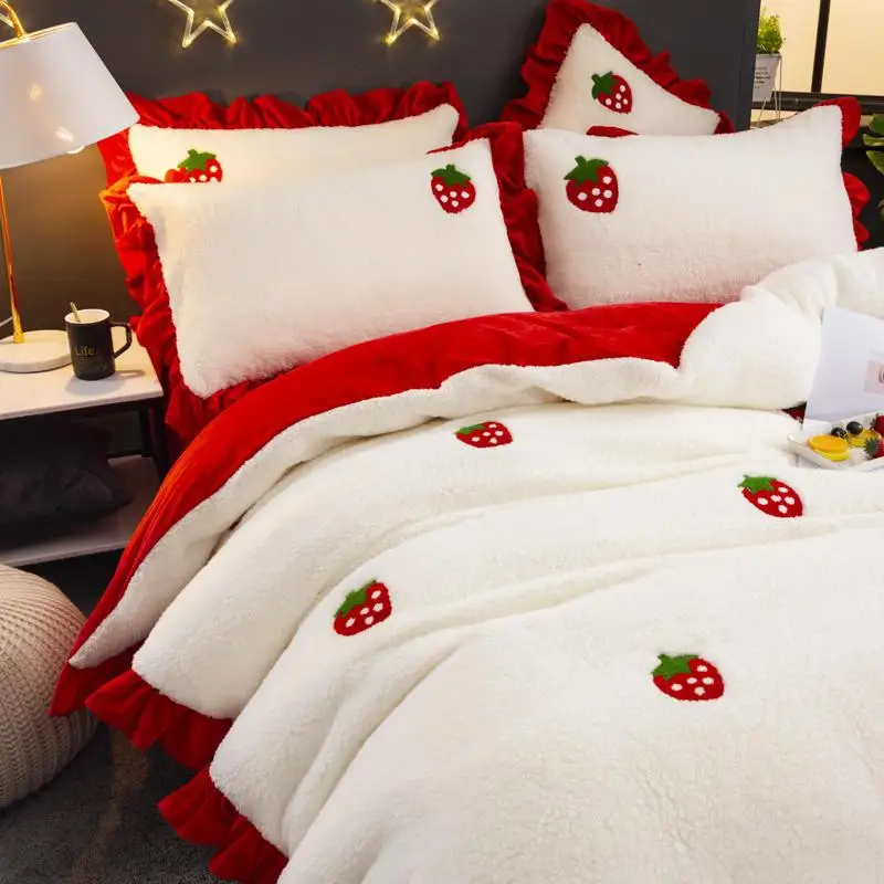 Комплект постельного белья из снежной фланели вечерние бничный вечерний с