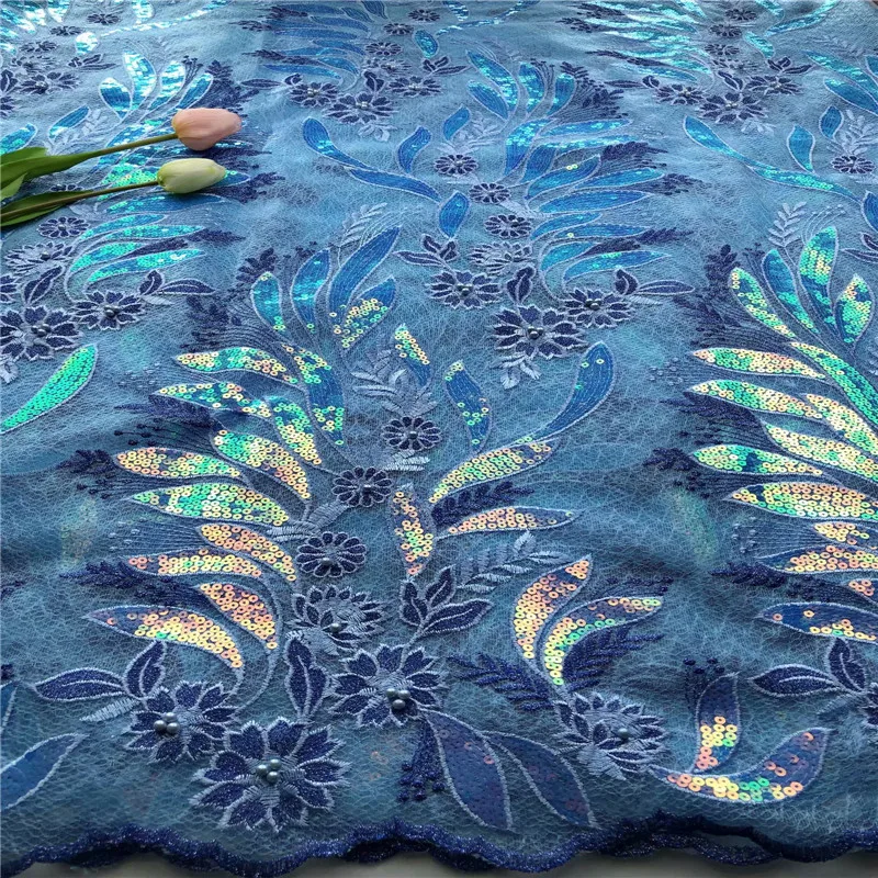 

Hot Sale Tulle Laces Fabric with Sequins Mesh Net Lace for Bridal Wedding Dresses French African Tulle Mesh Lace Fabric hs66-810