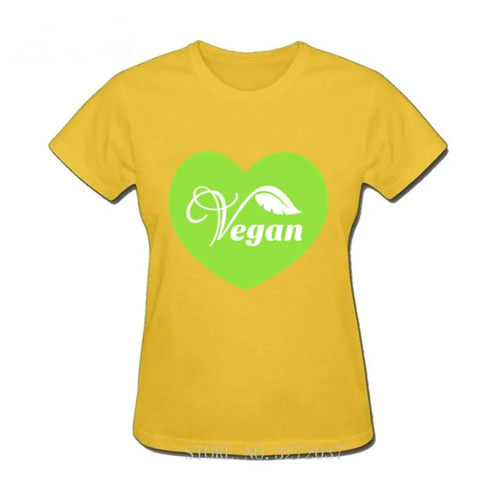 Casual Women'S GREEN VEGAN HEART Pink Tshirt Top Heart Print Cute Clothes Short Sleeve 2019 Summer T Shirt | Женская одежда