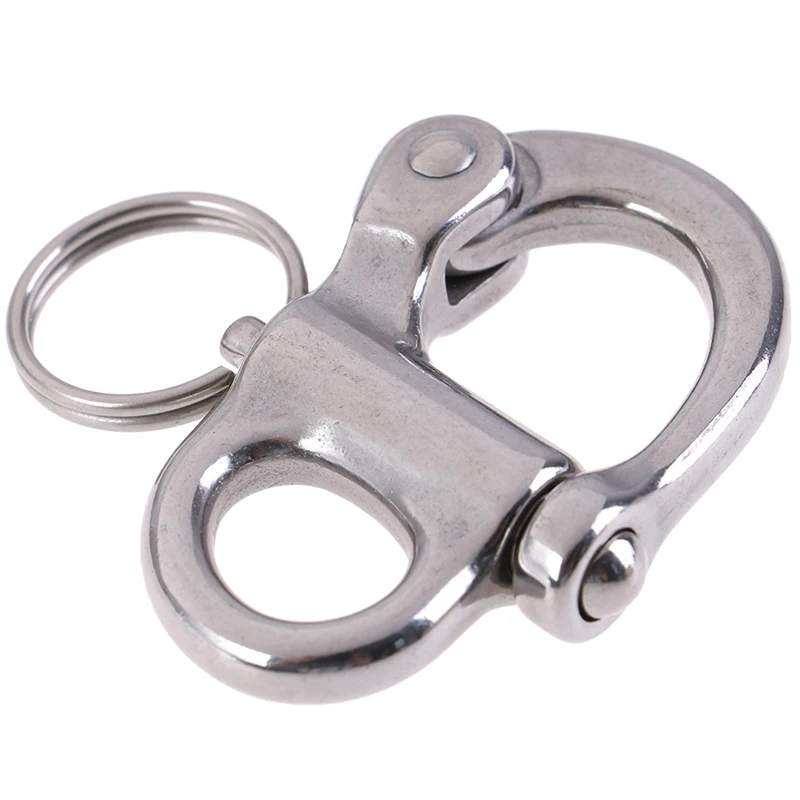 

1pc Stainless Steel 316 Rigging Sailing Fixed Bail Snap Shackle Fixed Eye Snap Hook Sailboat Sailing Boat Yacht Outdoor Living