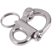 1pc stainless steel 316 rigging sailing fixed bail snap shackle fixed eye snap hook sailboat sailing boat yacht outdoor living