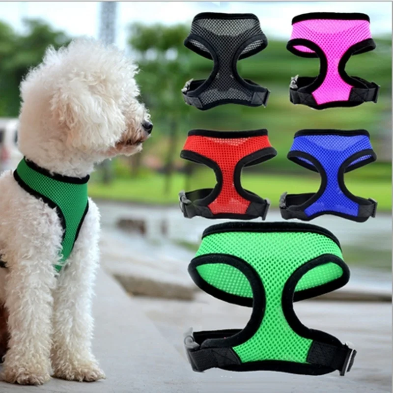Puppy Cat Vest Harness Collar For Chihuahua Pug Bulldog arnes perro Breathable Mesh Small Dog Pet and Leash Set #15 | Дом и сад